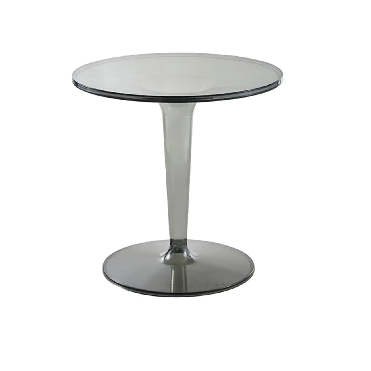 Minimalist Acrylic Tawny Round End Table