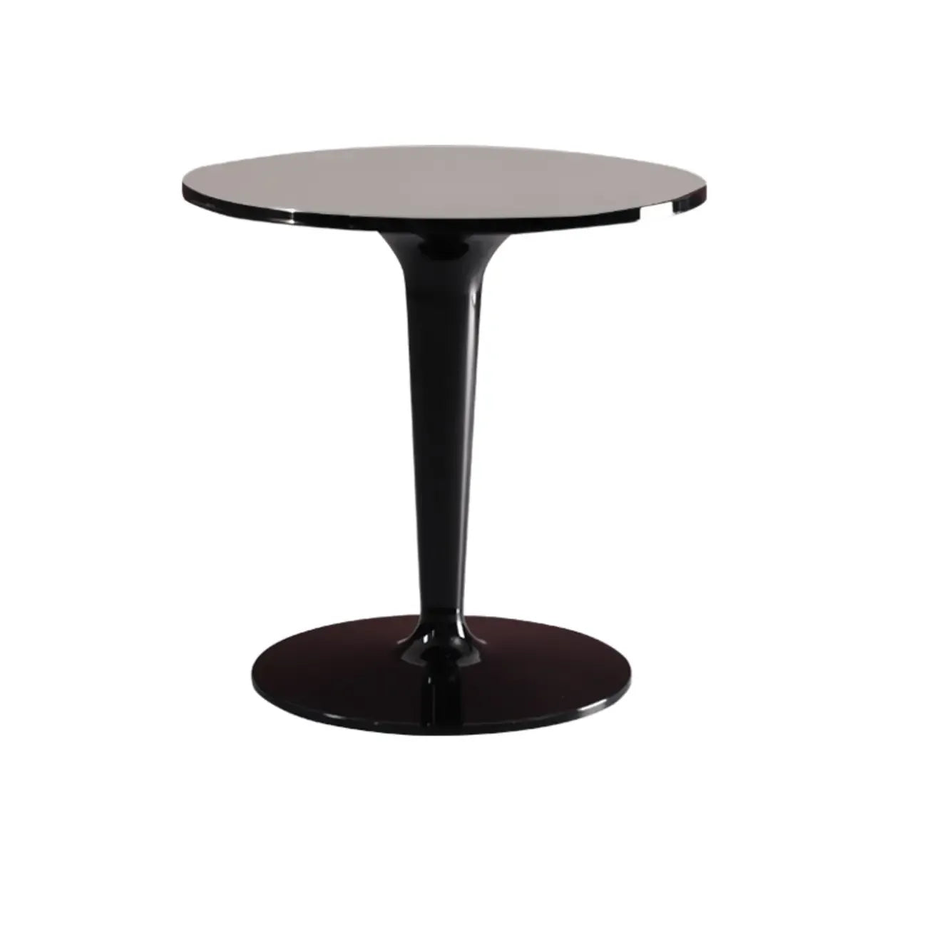 Minimalist Acrylic Tawny Round End Table