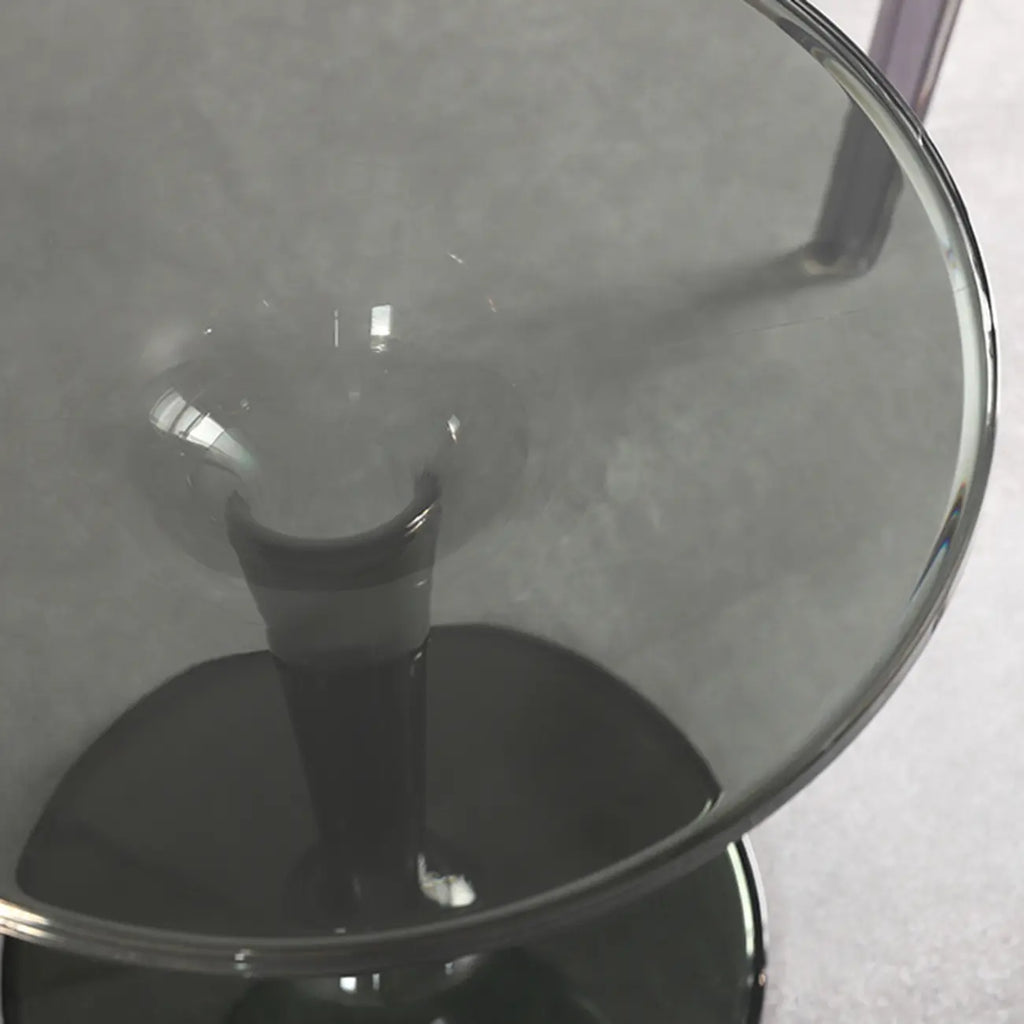 Minimalist Acrylic Tawny Round End Table