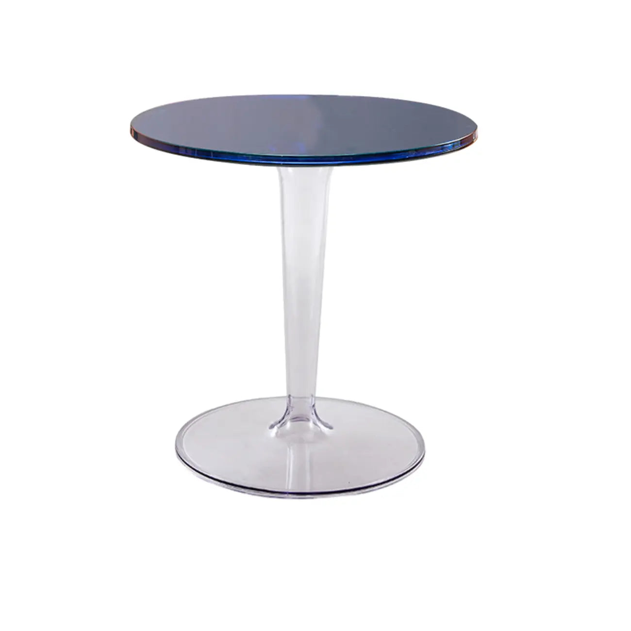 Minimalist Acrylic Tawny Round End Table