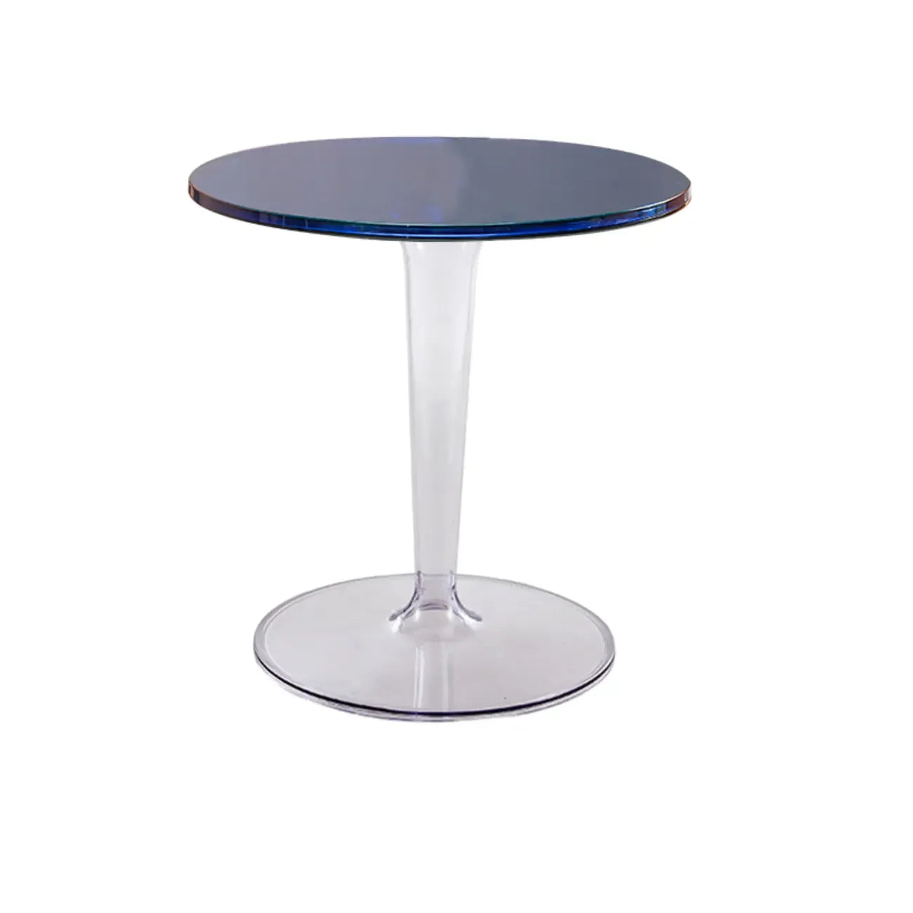 Minimalist Acrylic Tawny Round End Table