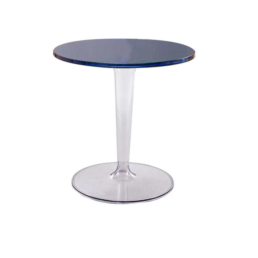 Minimalist Acrylic Tawny Round End Table