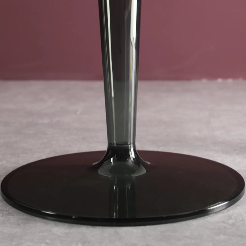 Minimalist Acrylic Tawny Round End Table