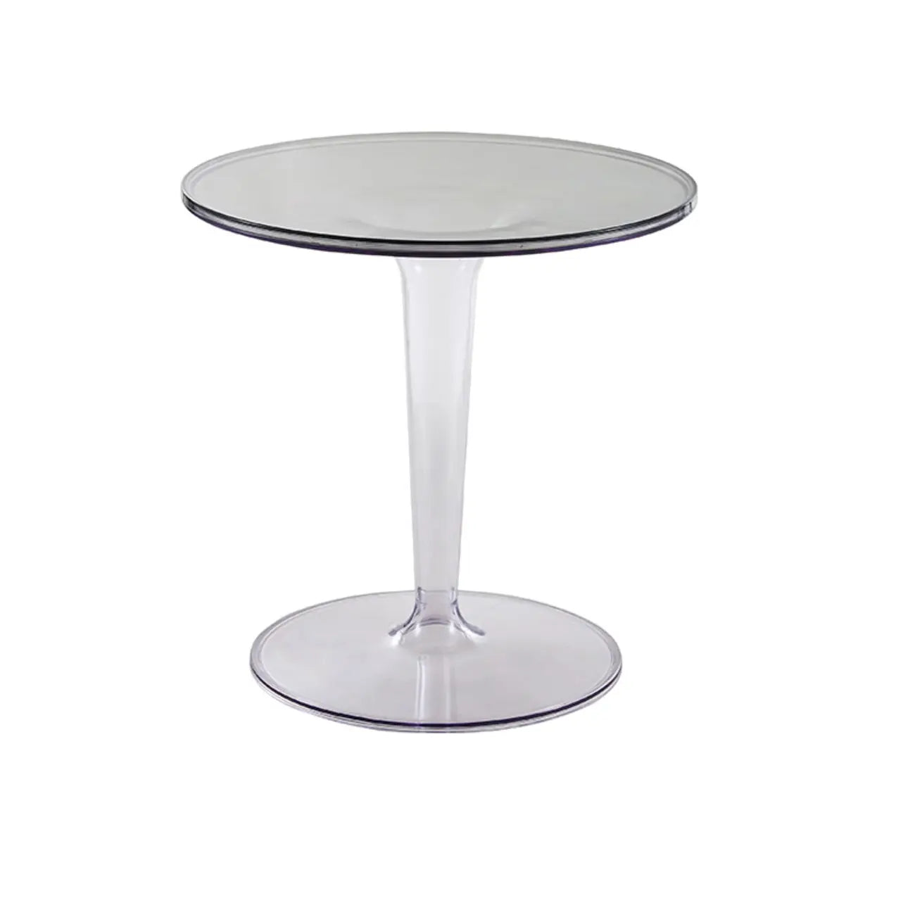 Minimalist Acrylic Tawny Round End Table