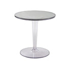 Minimalist Acrylic Tawny Round End Table
