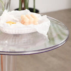 Minimalist Acrylic Tawny Round End Table