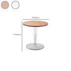 Minimalist Acrylic Tawny Round End Table