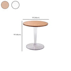 Minimalist Acrylic Tawny Round End Table