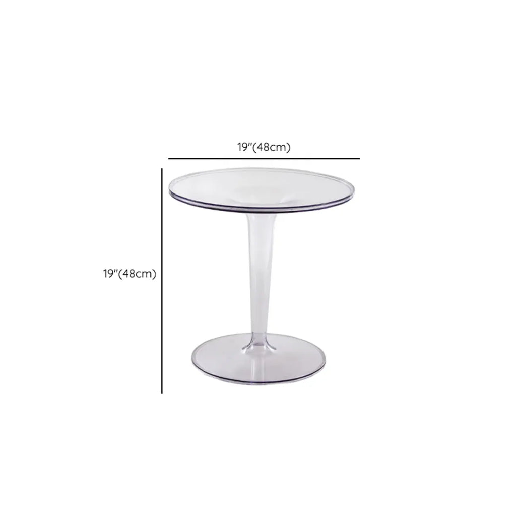 Minimalist Acrylic Tawny Round End Table