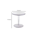 Minimalist Acrylic Tawny Round End Table