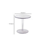 Minimalist Acrylic Tawny Round End Table
