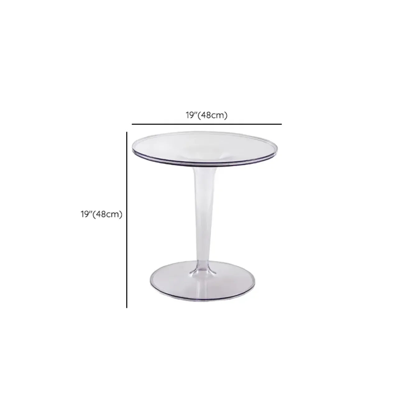 Minimalist Acrylic Tawny Round End Table