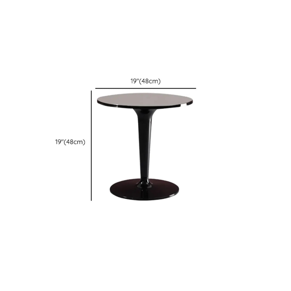 Minimalist Acrylic Tawny Round End Table