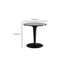 Minimalist Acrylic Tawny Round End Table