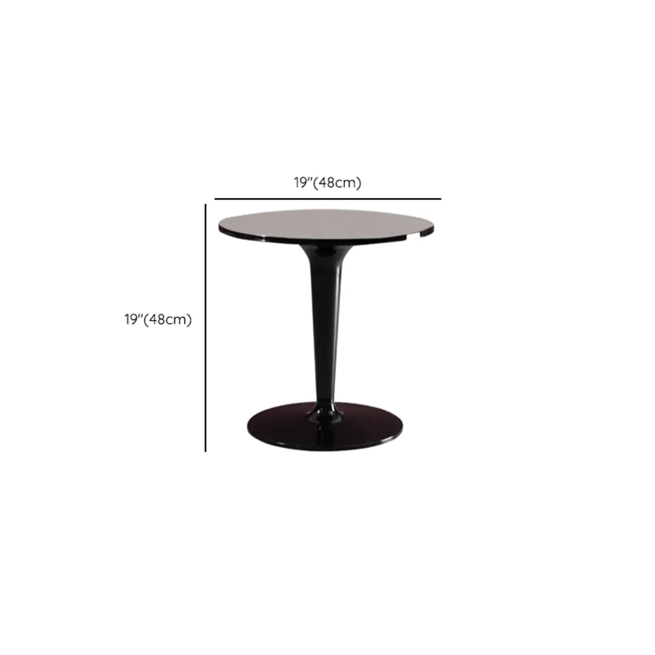 Minimalist Acrylic Tawny Round End Table
