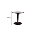Minimalist Acrylic Tawny Round End Table