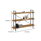 5-Tier Open Back Metal Frame Rectangular Bookcase