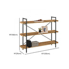 5-Tier Open Back Metal Frame Rectangular Bookcase