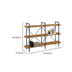 5-Tier Open Back Metal Frame Rectangular Bookcase