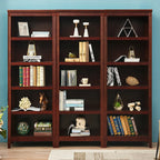 Classic Birch Wood 5-Tier Vertical Barrister Bookcase