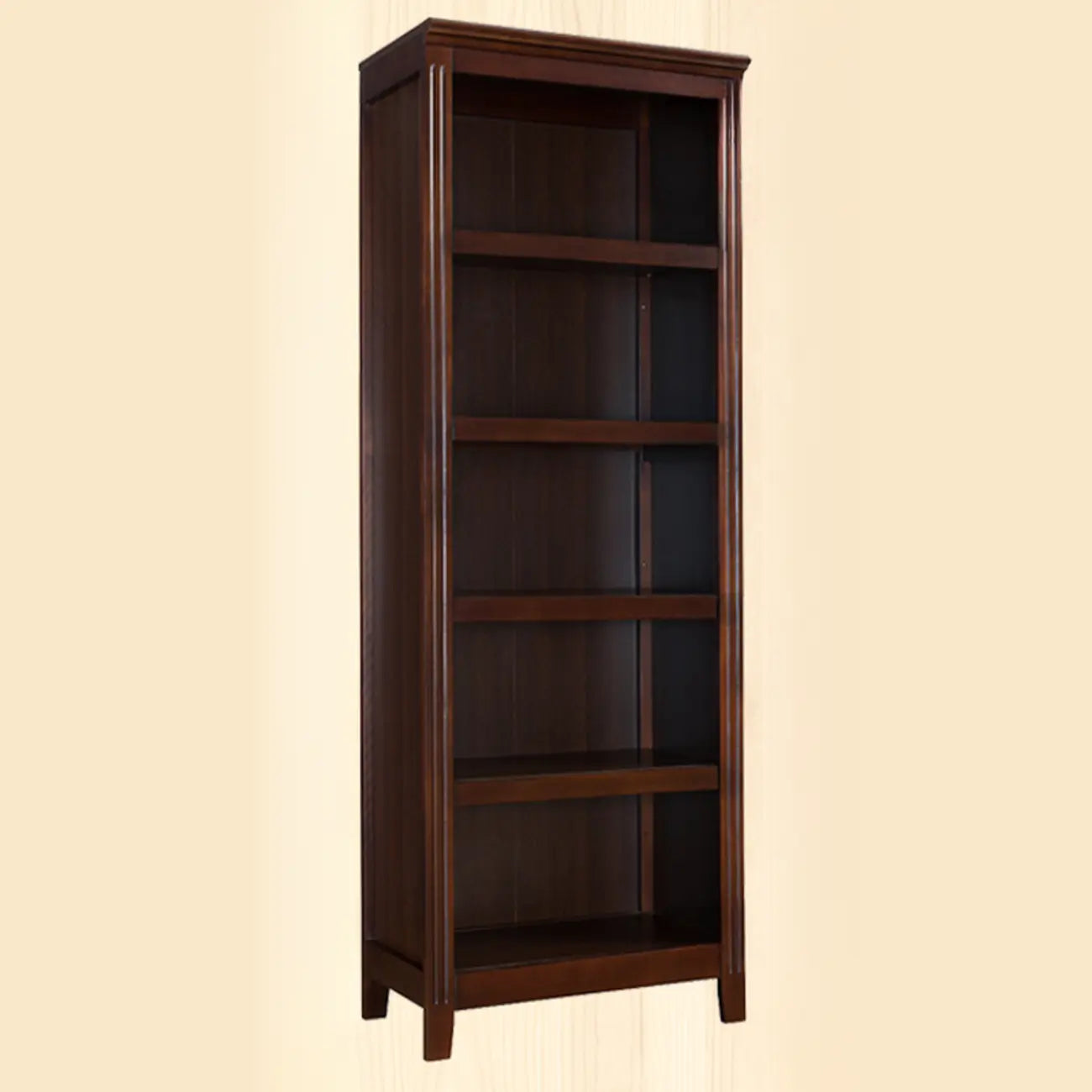 Classic Birch Wood 5-Tier Vertical Barrister Bookcase