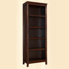 Classic Birch Wood 5-Tier Vertical Barrister Bookcase