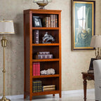 Classic Birch Wood 5-Tier Vertical Barrister Bookcase