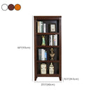 Classic Birch Wood 5-Tier Vertical Barrister Bookcase