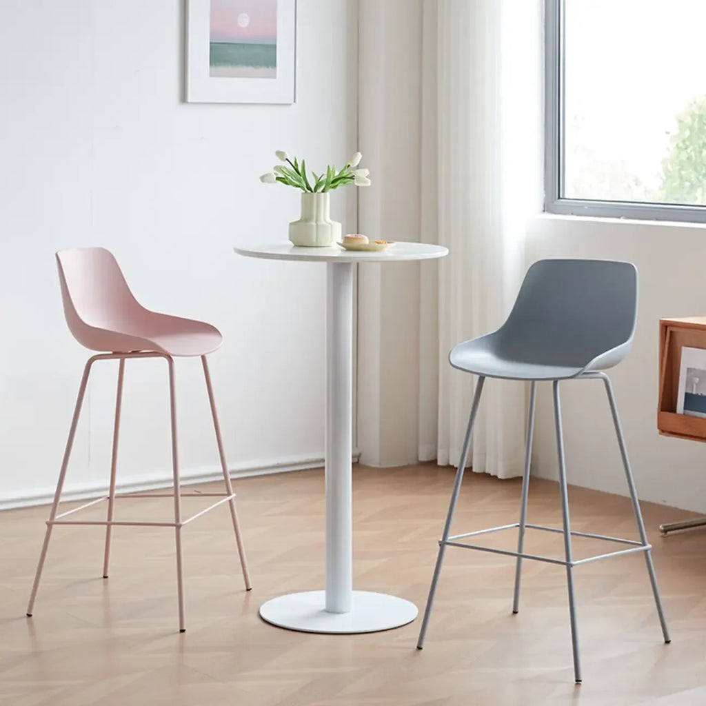 Modern Minimalist Metal Sleek Design Bar Stool