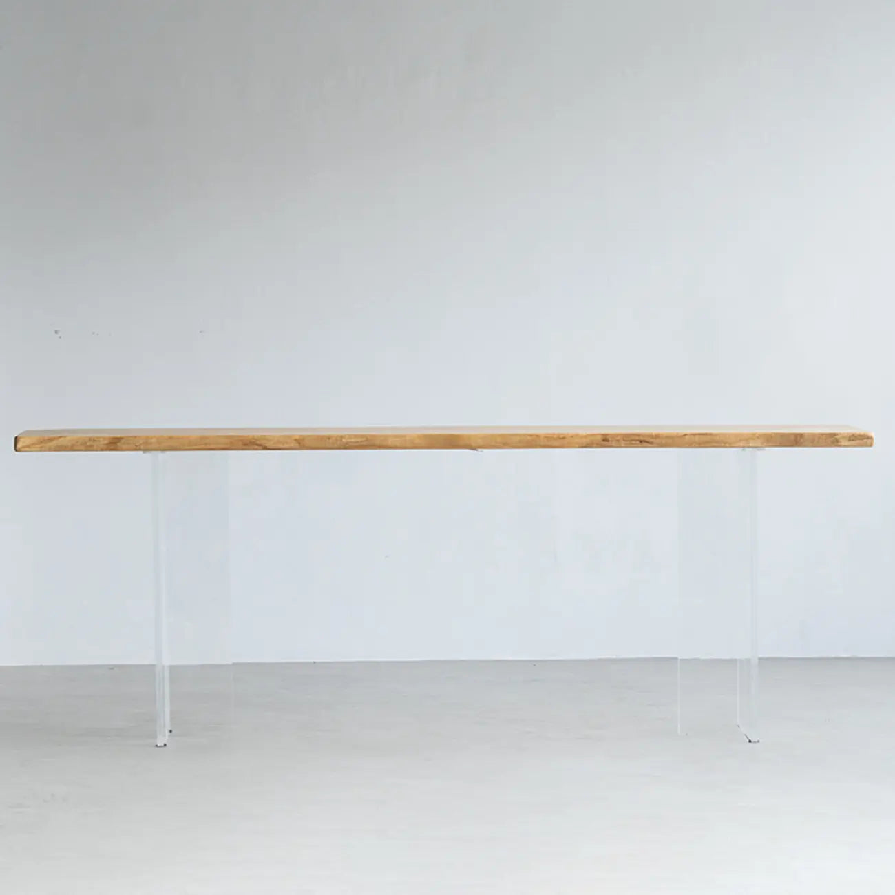 Scandinavian Clear Plastic Base Bar Tables with Wooden Top