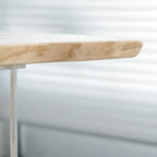 Scandinavian Clear Plastic Base Bar Tables with Wooden Top
