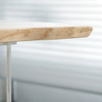 Scandinavian Clear Plastic Base Bar Tables with Wooden Top