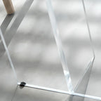 Scandinavian Clear Plastic Base Bar Tables with Wooden Top