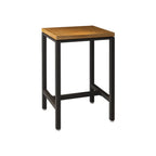 Industrial Wooden Top Bar Height Table with Footrest for Dining