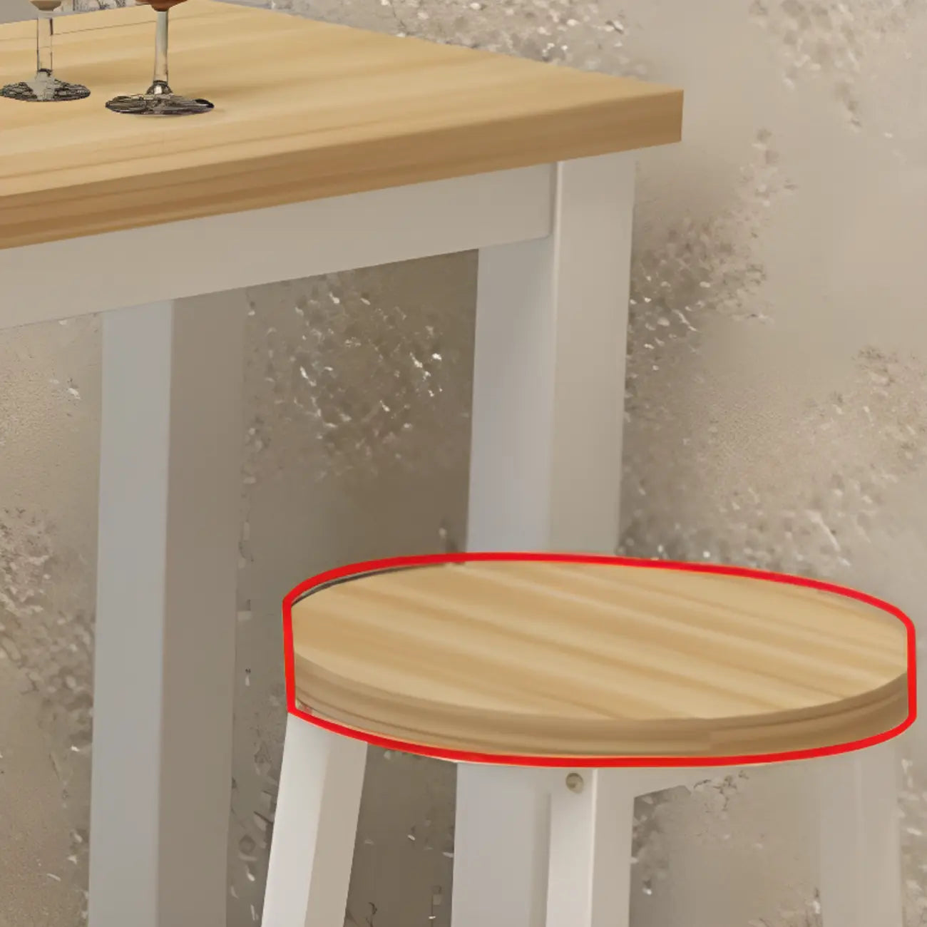 Modern Black-White Metal Structure Bar Tables