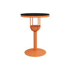 Modern Black Orange Orbicular Shelf Bar Tables
