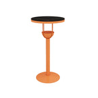Modern Black Orange Orbicular Shelf Bar Tables