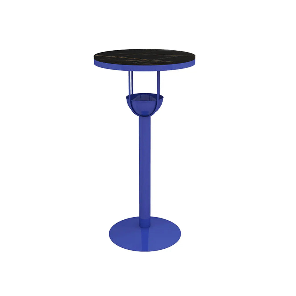 Modern Black Orange Orbicular Shelf Bar Tables