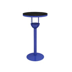 Modern Black Orange Orbicular Shelf Bar Tables