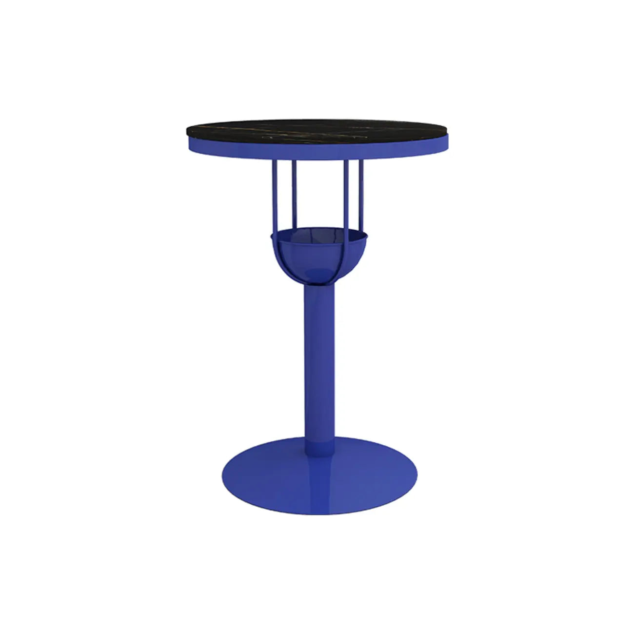 Modern Black Orange Orbicular Shelf Bar Tables