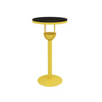 Modern Black Orange Orbicular Shelf Bar Tables