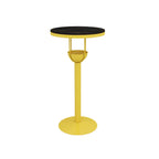 Modern Black Orange Orbicular Shelf Bar Tables
