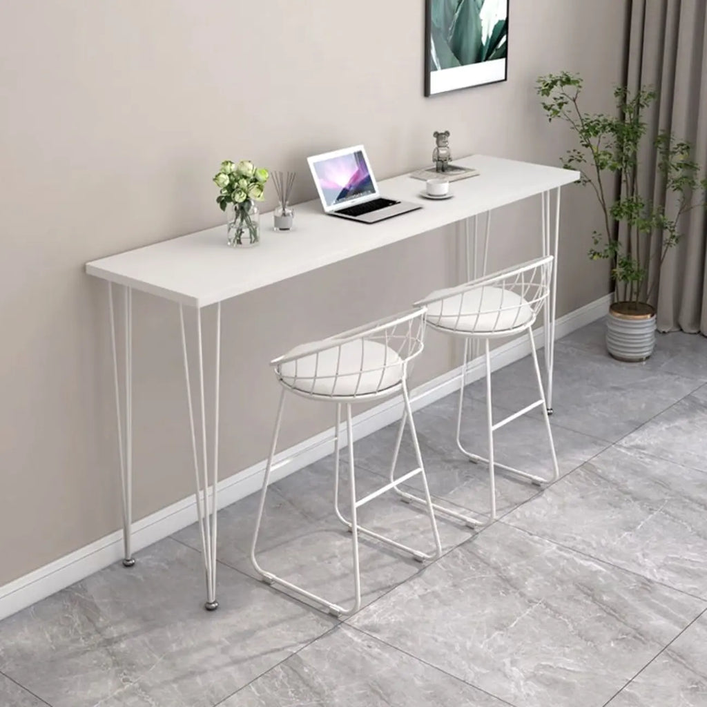 Modern White Wooden Minimalist Design Bar Tables