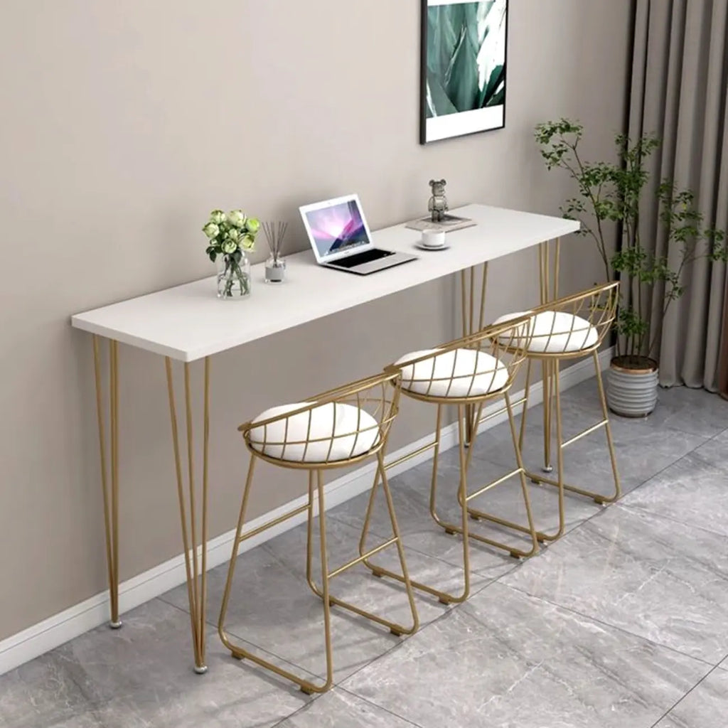 Modern White Wooden Minimalist Design Bar Tables