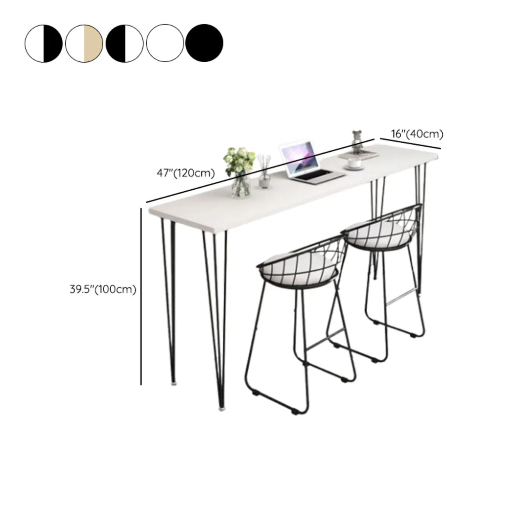 Modern White Wooden Minimalist Design Bar Tables