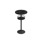 Glamorous Golden Marble Round Bar Table with Under Shelf