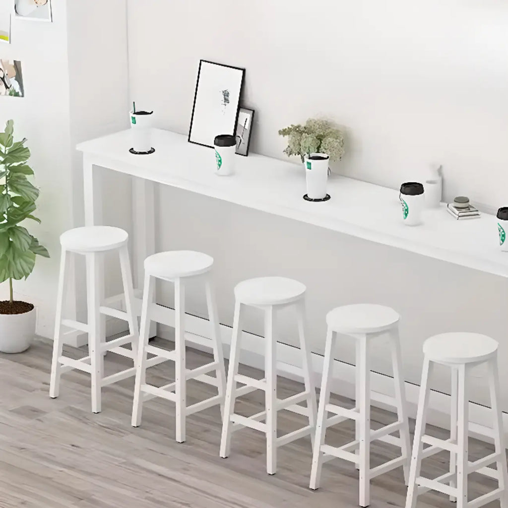 Modern White Wood Iron Rectangular Bar Tables