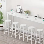 Modern White Wood Iron Rectangular Bar Tables