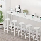 Modern White Wood Iron Rectangular Bar Tables