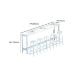 Modern White Wood Iron Rectangular Bar Tables
